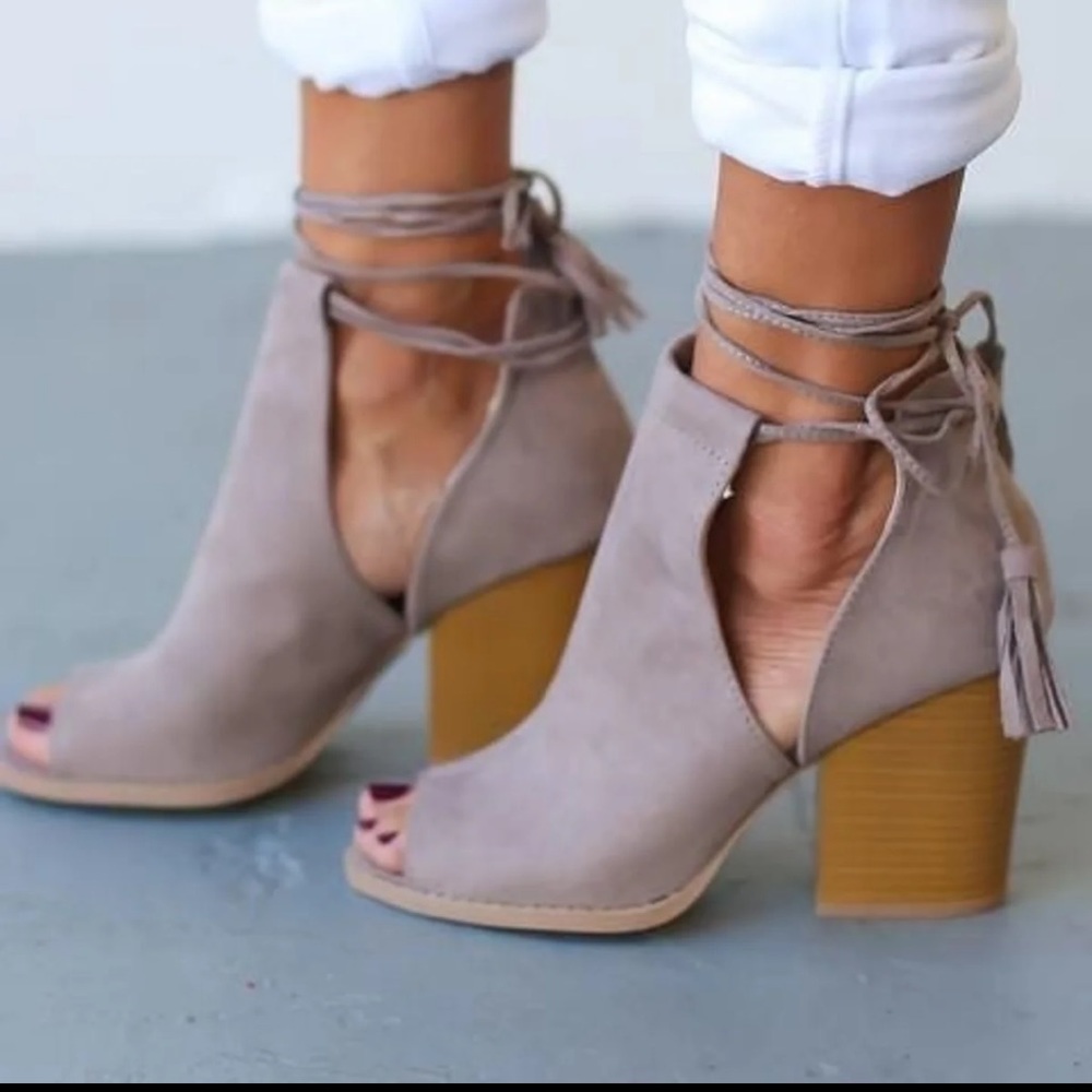 Open Toe Booties - Picture 5 of 6